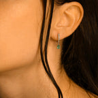 Boucles D'Oreilles "Juria" - D0,03Ct/20 Em0,54Ct/2 - Or Blanc