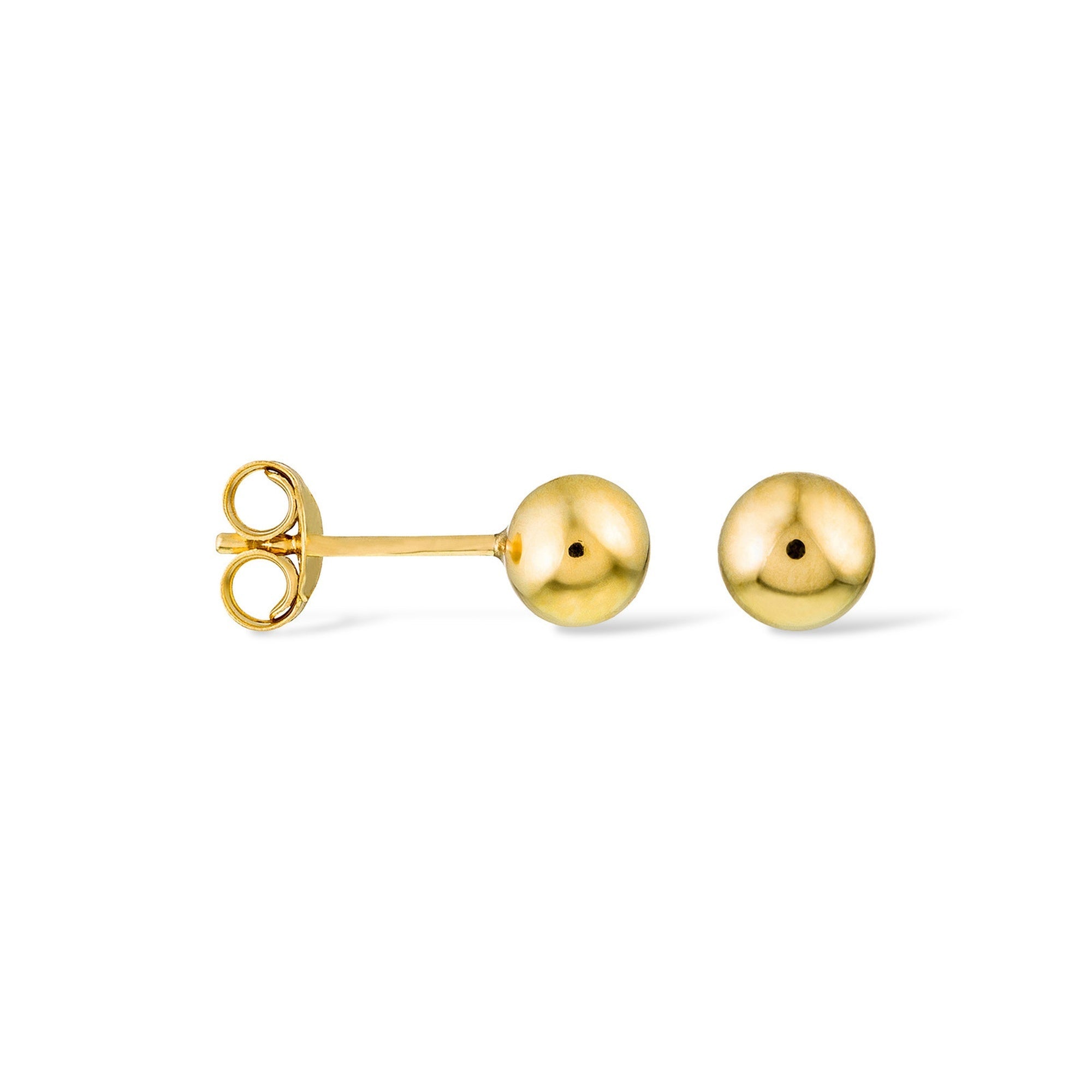 Boucles D'Oreilles "Puces Dorée 3Mm" Or Jaune 375/1000