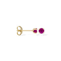 Boucles D'Oreilles "Little Red 3Mm" : 0,12Ct/2