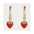 Boucles D'Oreilles Enfant "Jolie Fraise" Or Jaune 375/1002