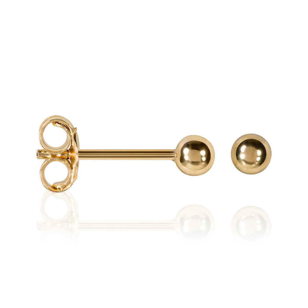 Boucle D'Oreilles "Puces 1Mm" - Or Jaune 375/1000