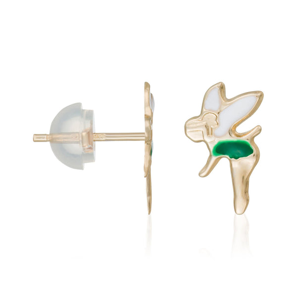 Boucles D'Oreilles Enfant "Fée Clochette" Or Jaune 375/1000