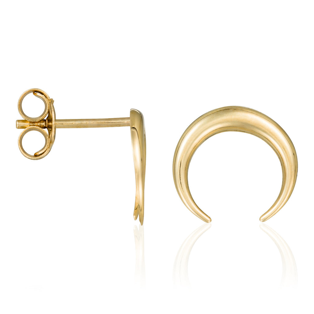 Boucles D'Oreilles "Demi Lune" - Or Jaune 375/1000