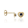 Boucles D'Oreilles " Cœur Précieux Saphir" 0,07Ct/2