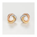 Boucle D'Oreille "April" Or Tricolore 375/1000 Et Perle
