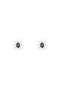 Boucles D'Oreilles "Margherite Saphir" Or Jaune 375/1000