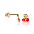 Boucles D'Oreilles Enfant "Cerisette" Or Jaune 375/1000