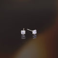 Boucles D'Oreilles "Simply You 3Mm" Or Blanc 375/1000 Et Zirconium