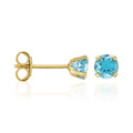 Boucles D'Oreilles "Puce Topaze 4Mm" : 0,45Ct/2