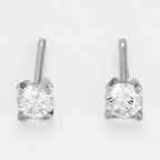 Boucles D'Oreilles "Single Diamond 0,20" Diamants 0,20/2 - Or Blanc