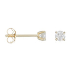 Boucles D'Oreilles "Single Diamond 0,20" Diamants 0,20/2 - Or Jaune 375/1000