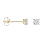 Boucles d'oreilles "Single diamond 0,20" Diamants 0,20/2