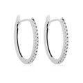 Boucles D'Oreilles "Alizée 11Mm" Or Blanc 375/1000 Et Zirconium