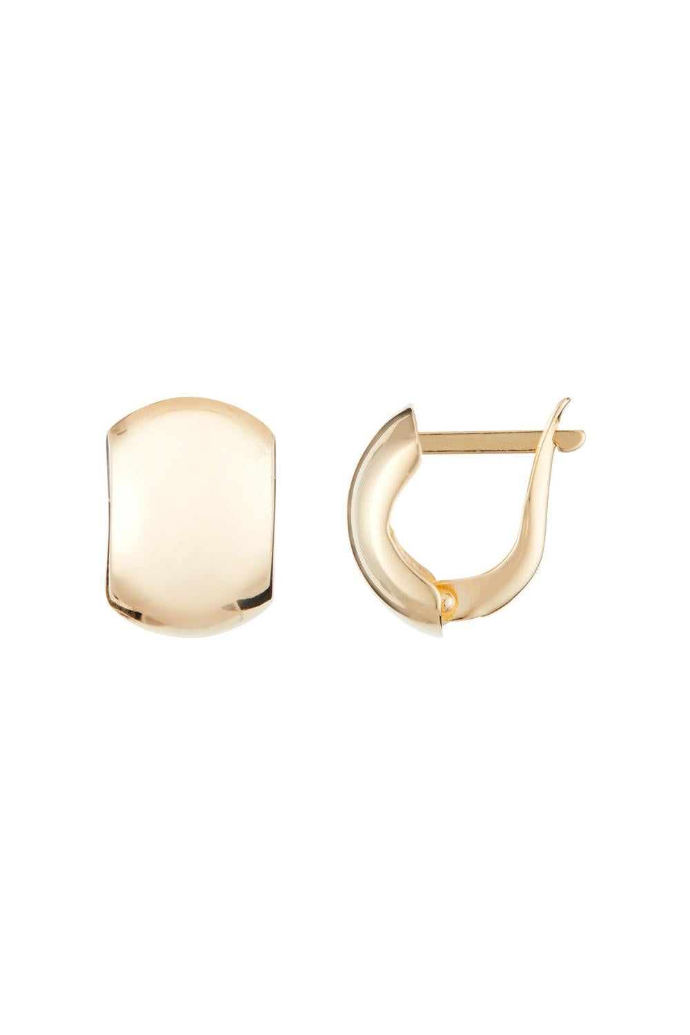Boucles D'Oreilles "Carré D'Or" Or Jaune 375/1000