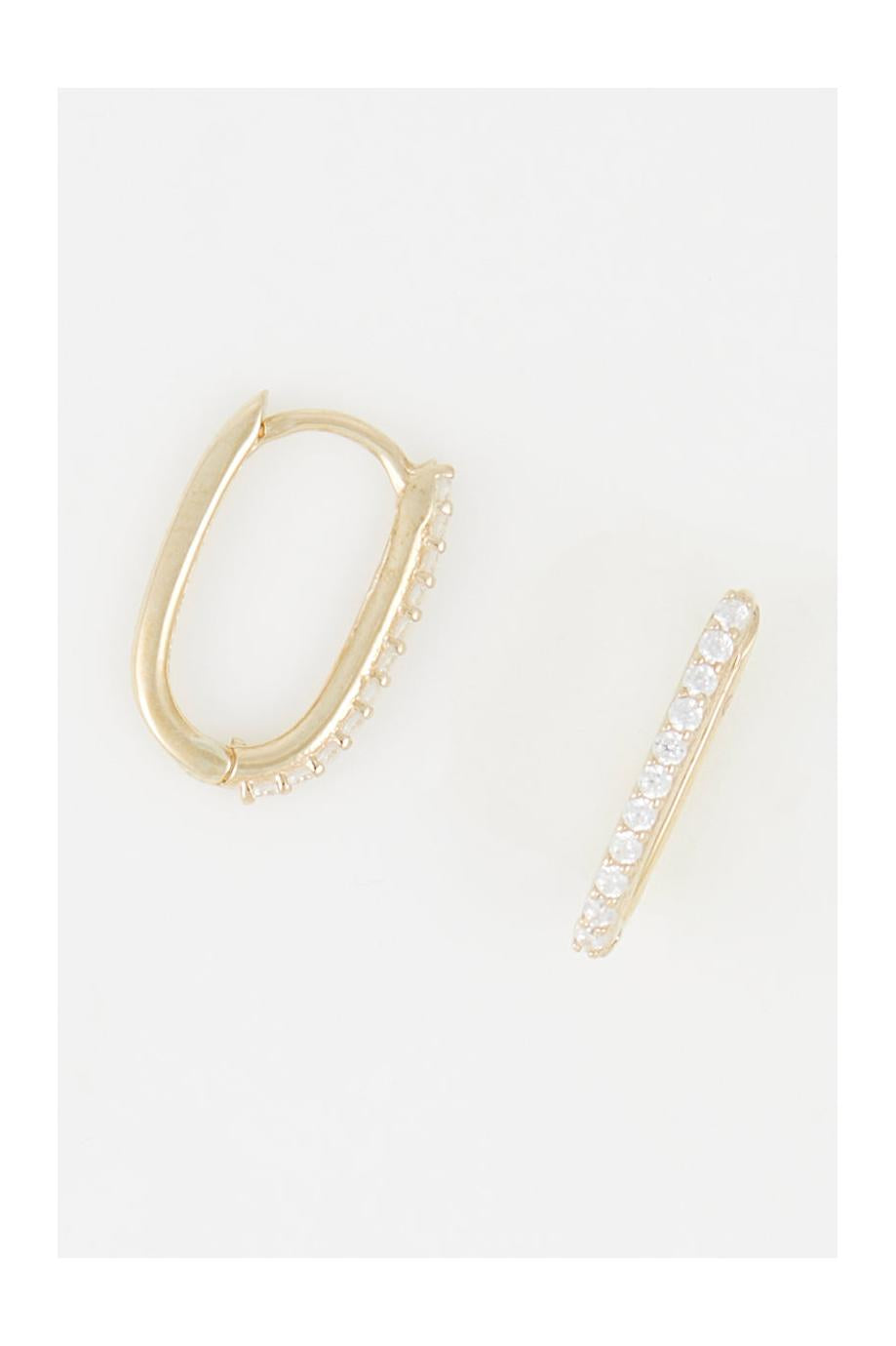 Boucles D'Oreilles "Lizzy" Or Jaune 375/1000 Et Zirconium