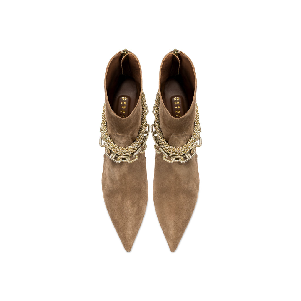Catena Notte Sand High-Heel Ankle Boot