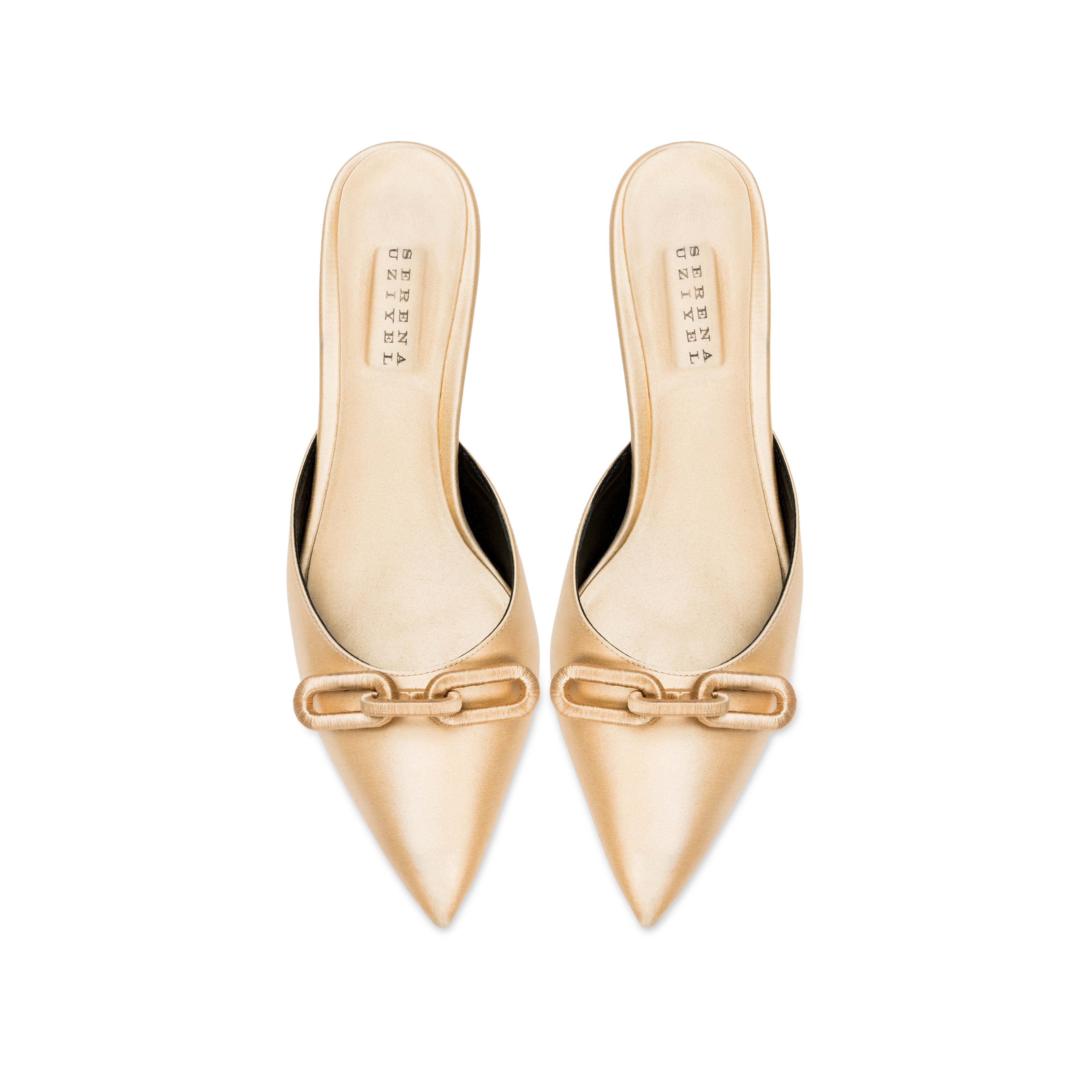Catena Butter Mid-Heel Mule Pump