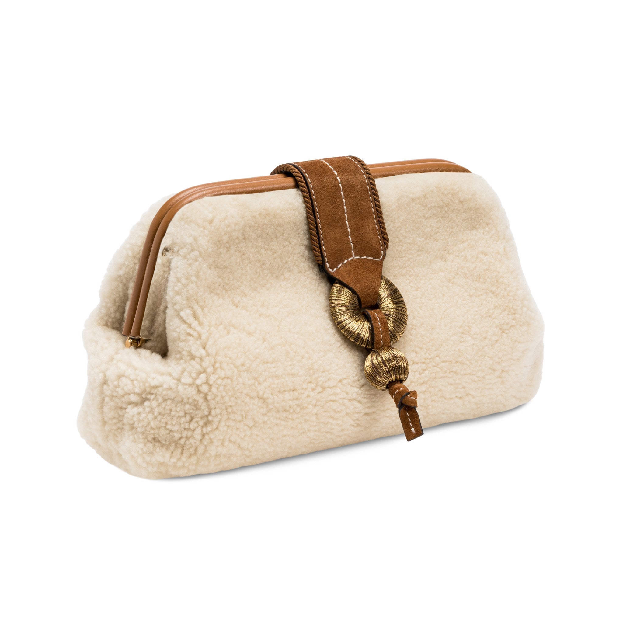 Boho Chic Off-White Pouch Bag
