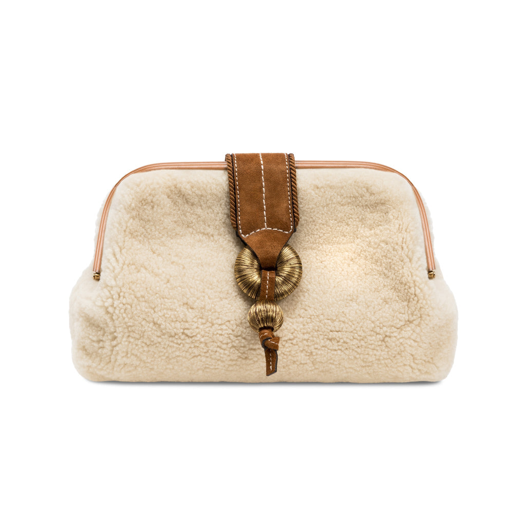 Boho Chic Off-White Pouch Bag