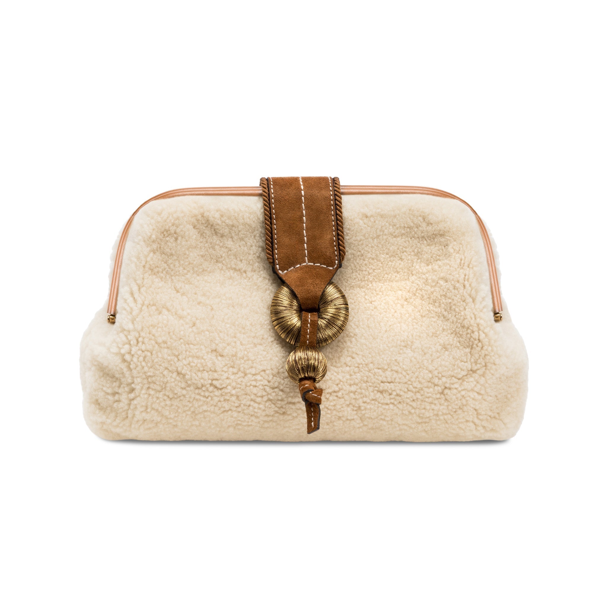 Boho Chic Off-White Pouch Bag