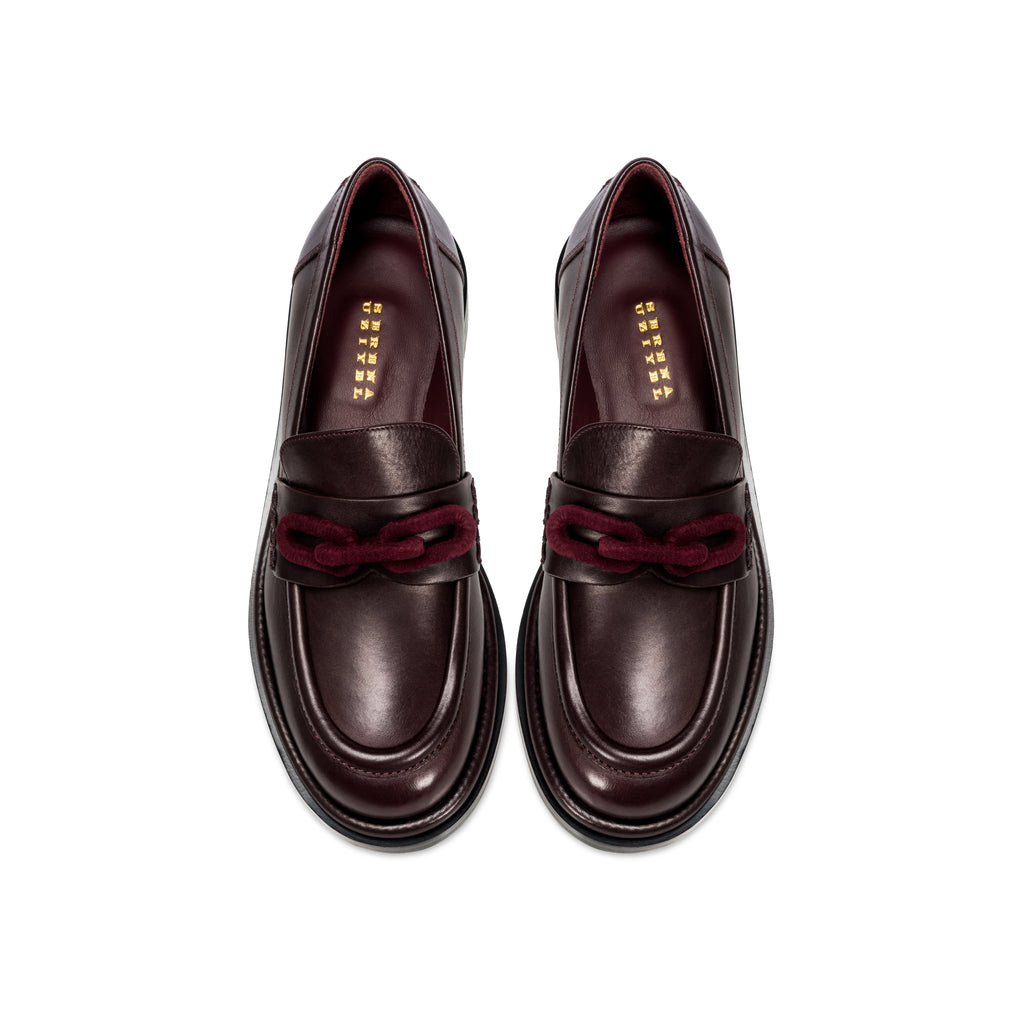 Catena Burgundy Flat Moccasin