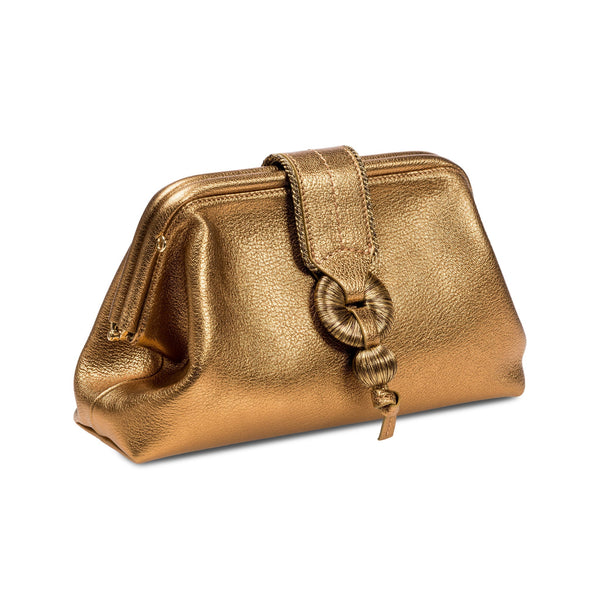 Boho Chic Bronze Pouch Bag