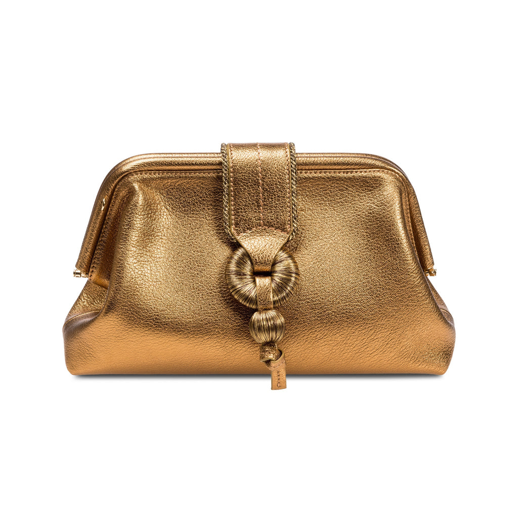 Boho Chic Bronze Pouch Bag