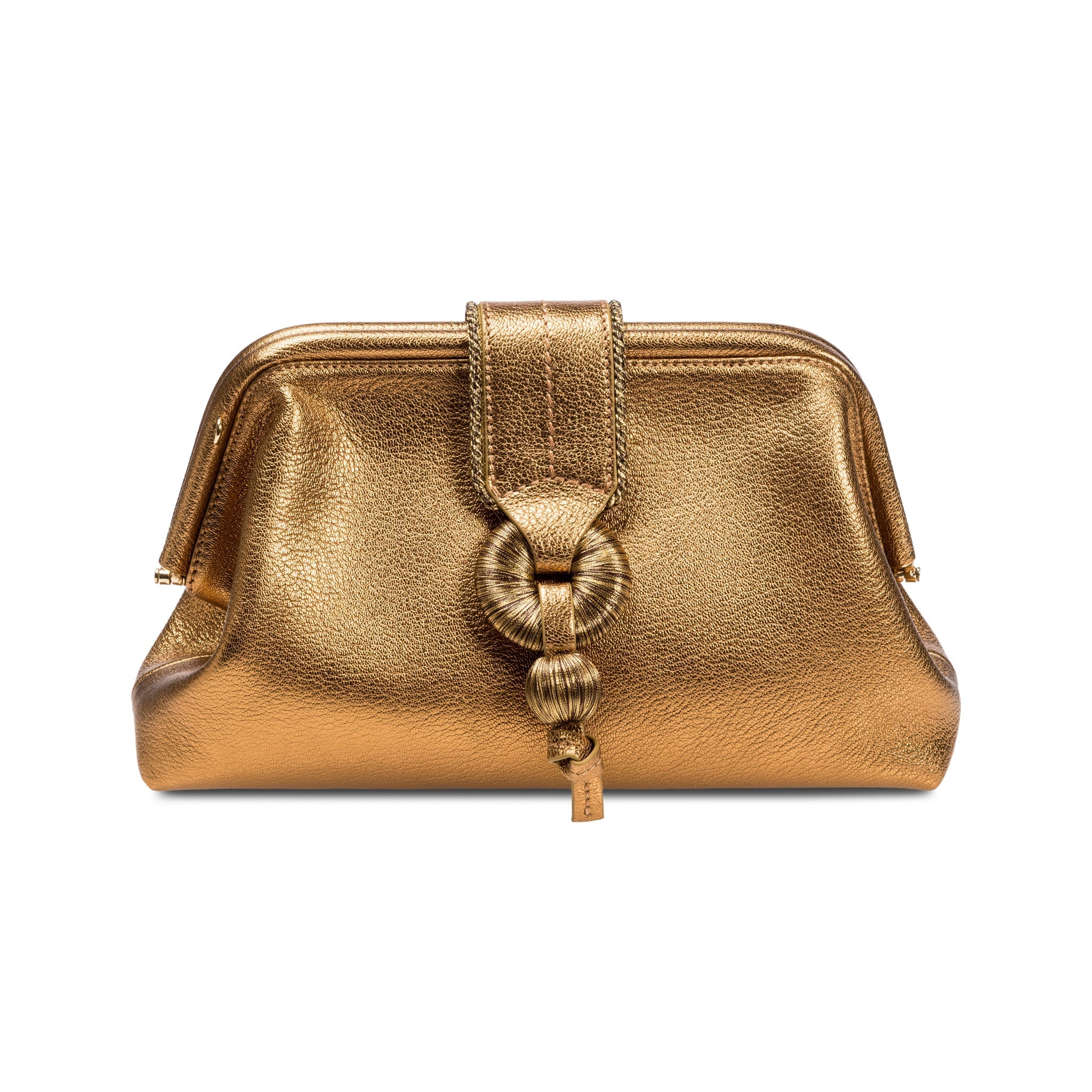 Boho Chic Bronze Pouch Bag