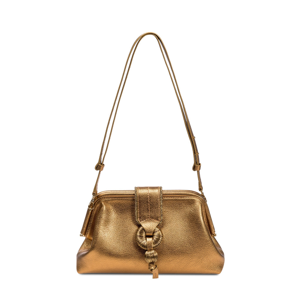 Boho Chic Bronze Pouch Bag