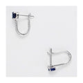 Boucles D'Oreilles "Beau Saphir" D0,1/18, S0,35/2 - Or Blanc