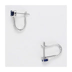 Boucles D'Oreilles "Beau Saphir" D0,1/18, S0,35/2 - Or Blanc