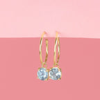 Boucles D'Oreilles "Blue Sky" - Or Jaune 375/1000
