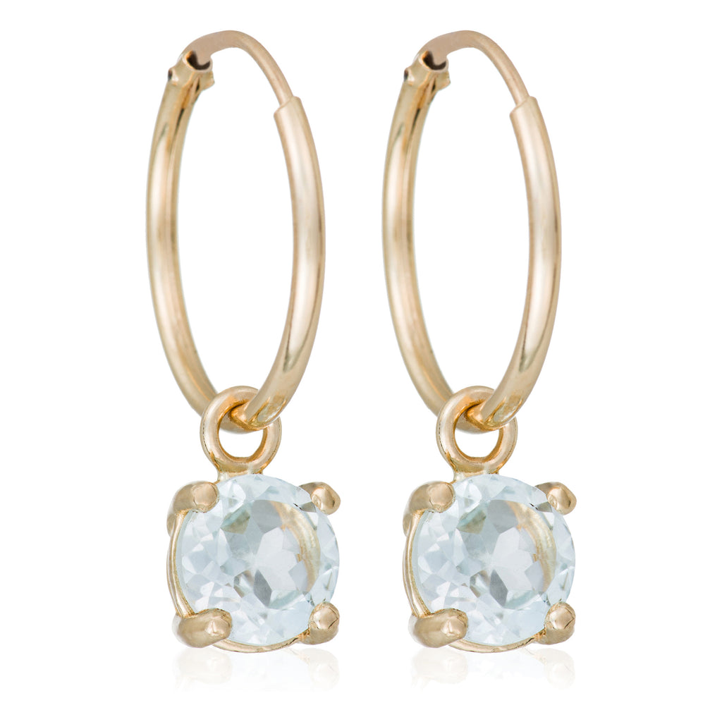 Boucles D'Oreilles "Blue Sky" - Or Jaune 375/1000