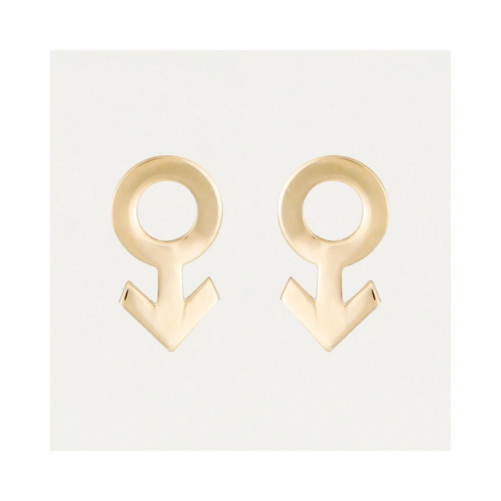 Boucle D'Oreilles "Symbole" Or Jaune 375/1000
