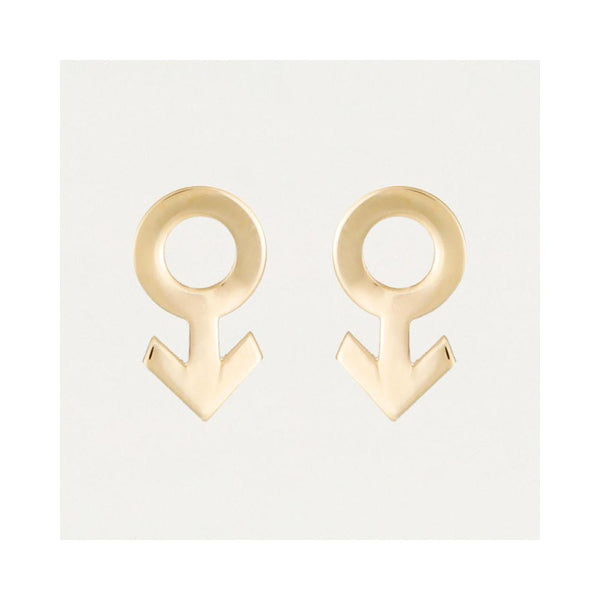 Boucle D'Oreilles "Symbole" Or Jaune 375/1000
