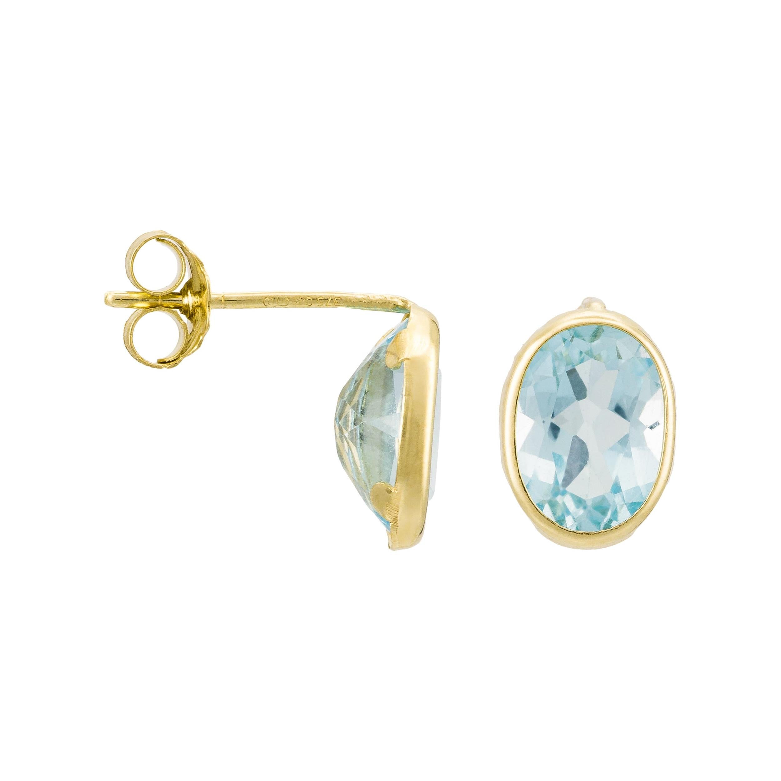 Boucle D'Oreilles "Rond De Topaze" 3,2Ct/2 Or Jaune 375/1000