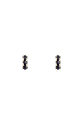 Boucle D'Oreilles "Trio De Puces Saphir 0,24Ct/6" Or Jaune 375/1000