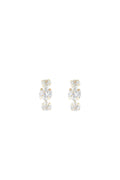 Boucle D'Oreilles "Puces Brillantes" Or Jaune 375/1000 Et Zirconium