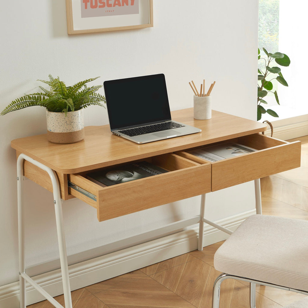 Esra - Bureau - Effet Chêne Et Blanc