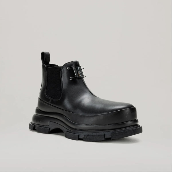 Bottines Gao Eva Logo Metal Plate Ankle - Black