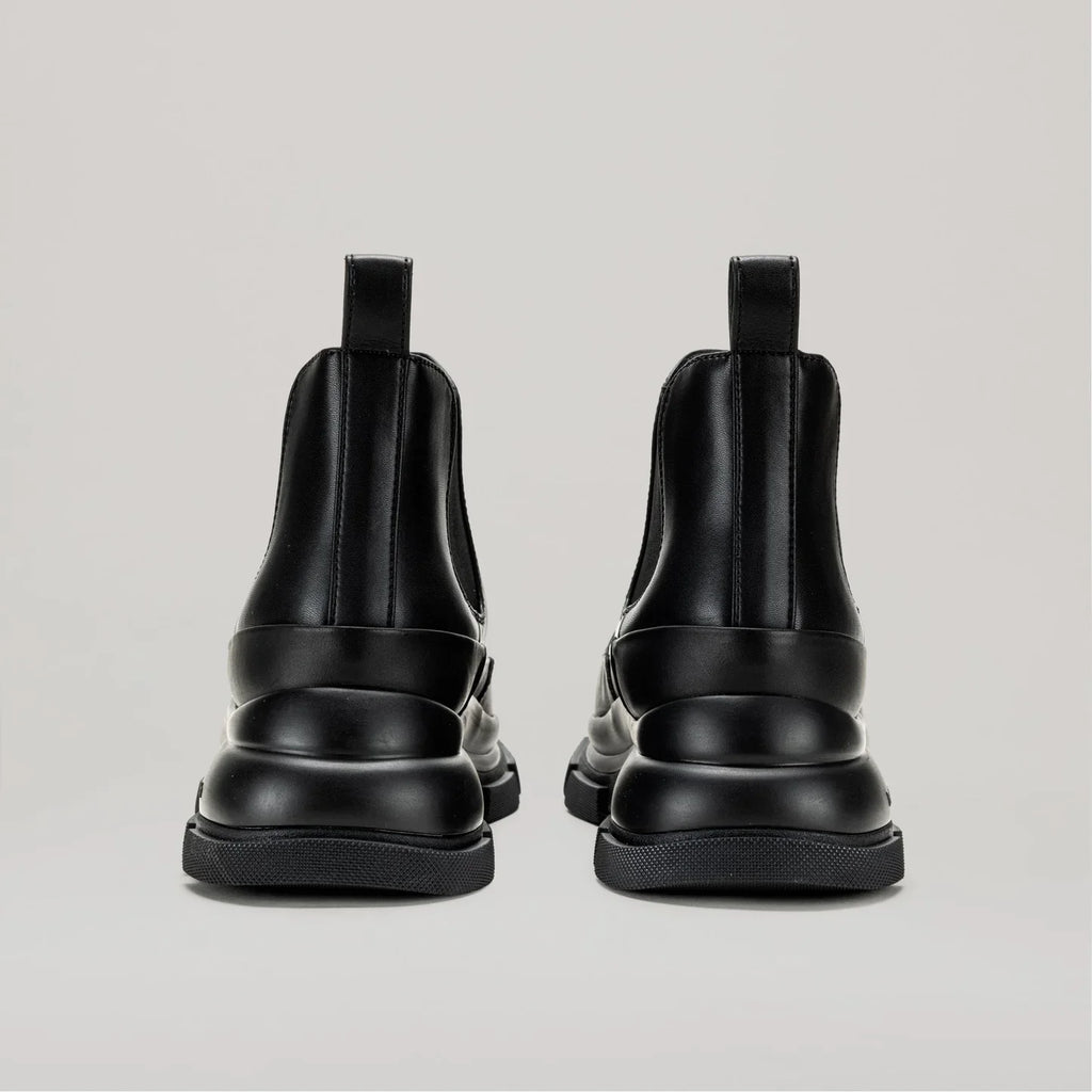 Bottines Gao Eva Logo Metal Plate Ankle - Black