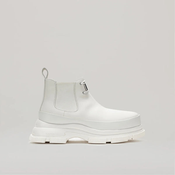 Bottines Gao Eva Logo Metal Plate Ankle - White