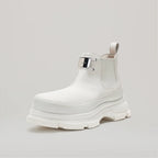 Bottines Gao Eva Logo Metal Plate Ankle - White