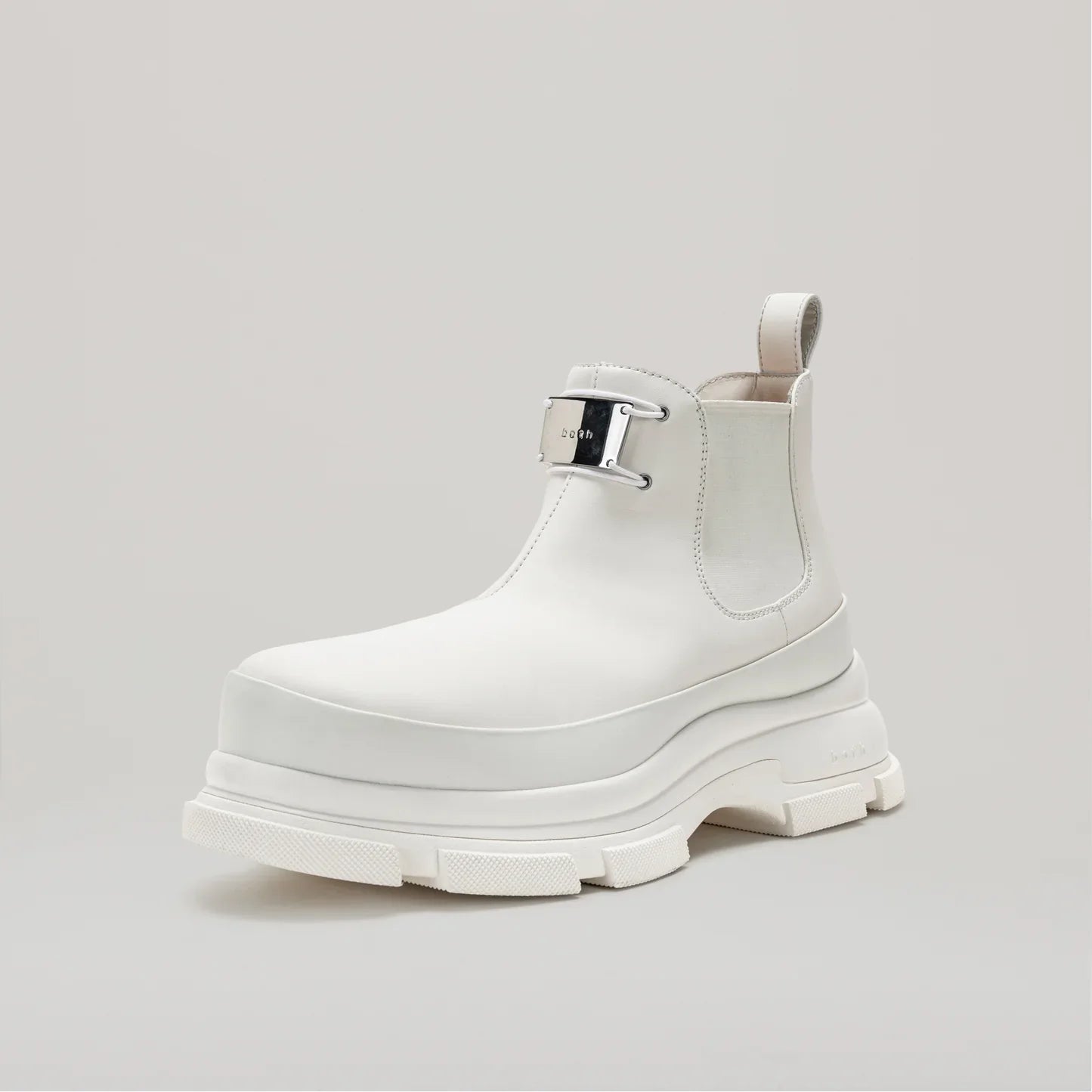 Bottines Gao Eva Logo Metal Plate Ankle - White