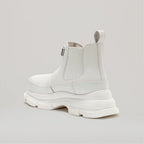 Bottines Gao Eva Logo Metal Plate Ankle - White