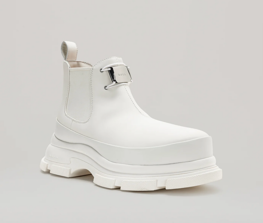 Bottines Gao Eva Logo Metal Plate Ankle - White