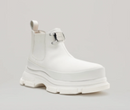 Bottines Gao Eva Logo Metal Plate Ankle - White