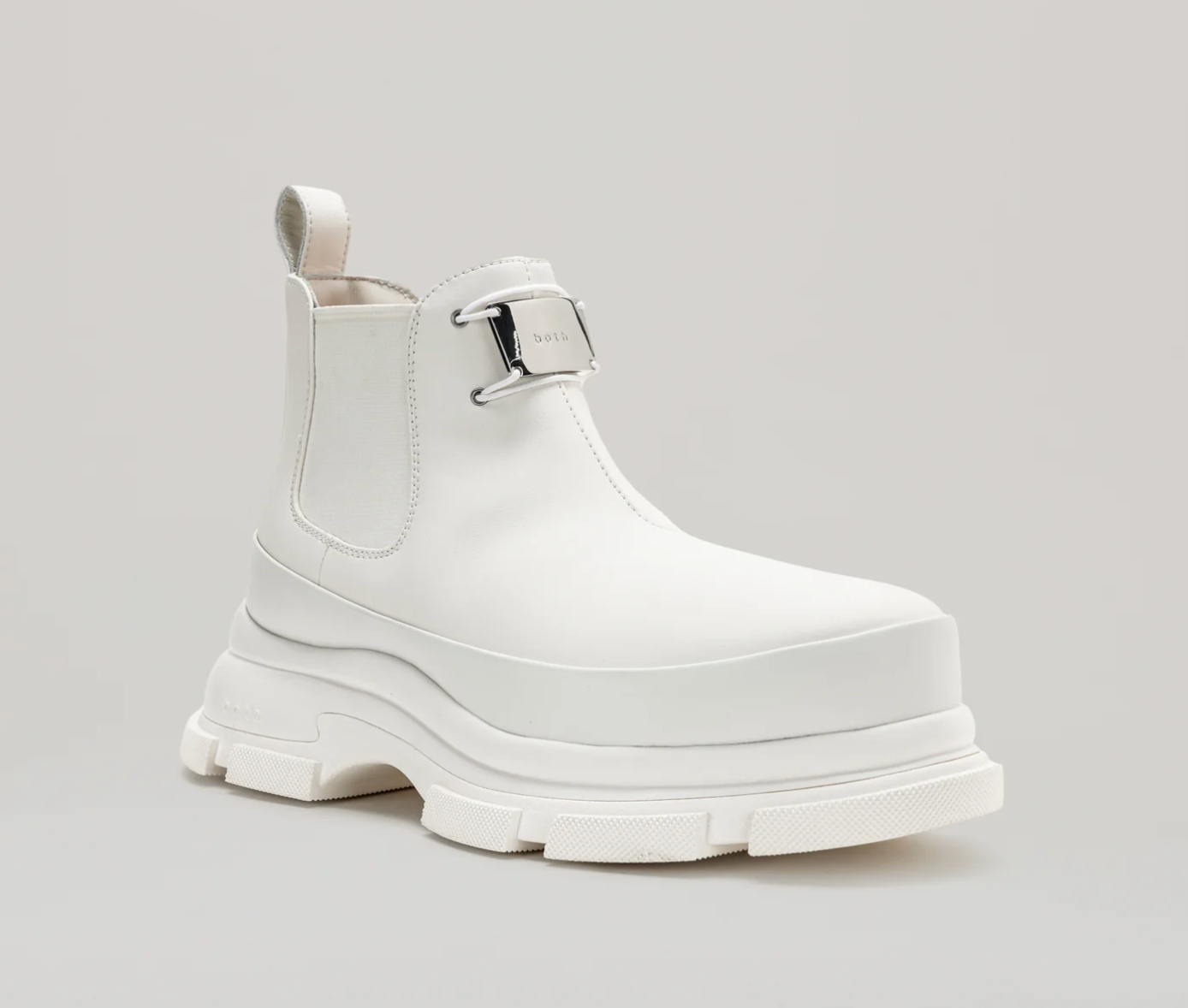 Bottines Gao Eva Logo Metal Plate Ankle - White