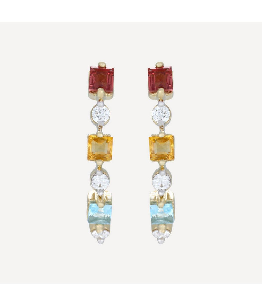 Boucles D'Oreilles "Rouna" - D0,09/6 G0,17/2 C0,11/2 Bt0,10/2 - Or Jaune