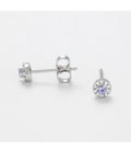 Boucles D'Oreilles "Oakley" - D0,06/20 Tzn0,07/2 - Or Blanc